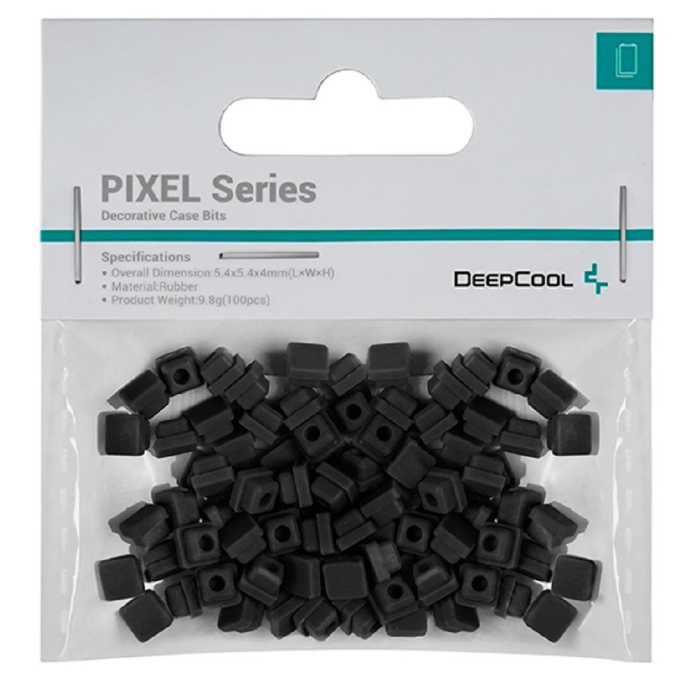 Deepcool <R-PIXEL-BK100-G-1> Декоративный элемент для оформления корпуса  (чёрный, 5.4x5.4x4мм, 100шт.)