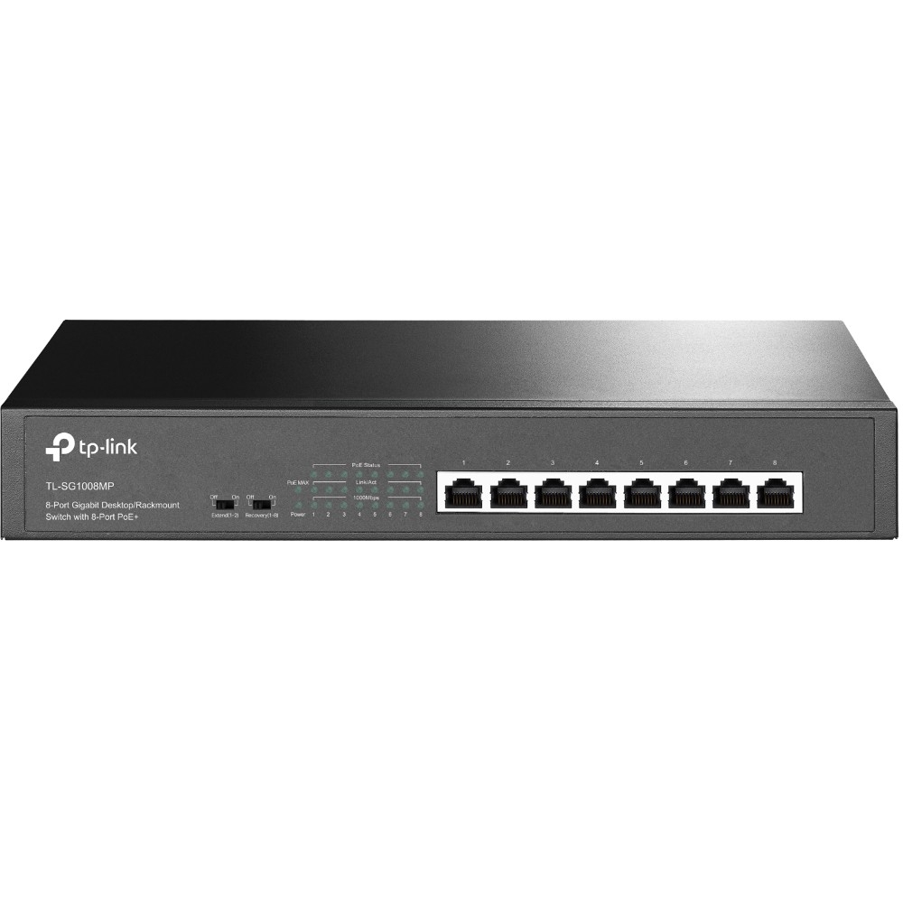 TP-Link TL-SG1008MP Коммутатор с 8 гигабитными портами PoE+ для размещения на столе или в стойке