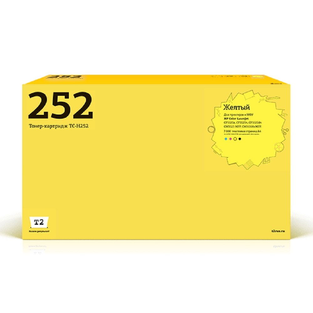 T2 CE252A Картридж (TC-H252) для HP CLJ CP3525n/CM3530 (7000 стр.) желтый, с чипом
