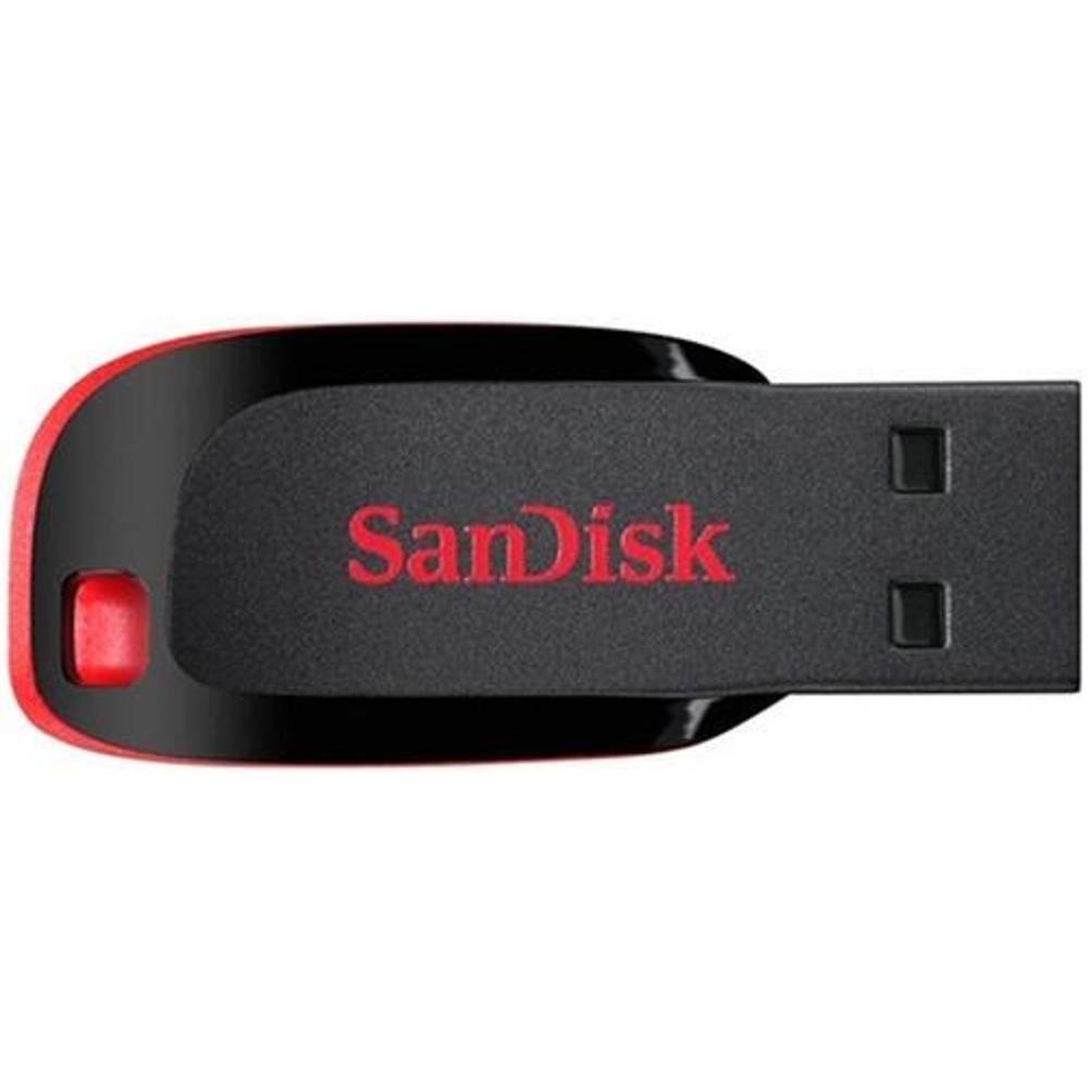 USB накопитель SanDisk - Cruzer Blade, USB Type A (USB 2.0), 64 ГБ, цвет чёрно-красный, SDCZ50-064G-B35