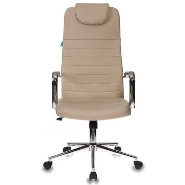 Кресло руководителя Бюрократ KB-9ECO/OR-12 светло-бежевый искусственная кожа крестовина хром[1060040]