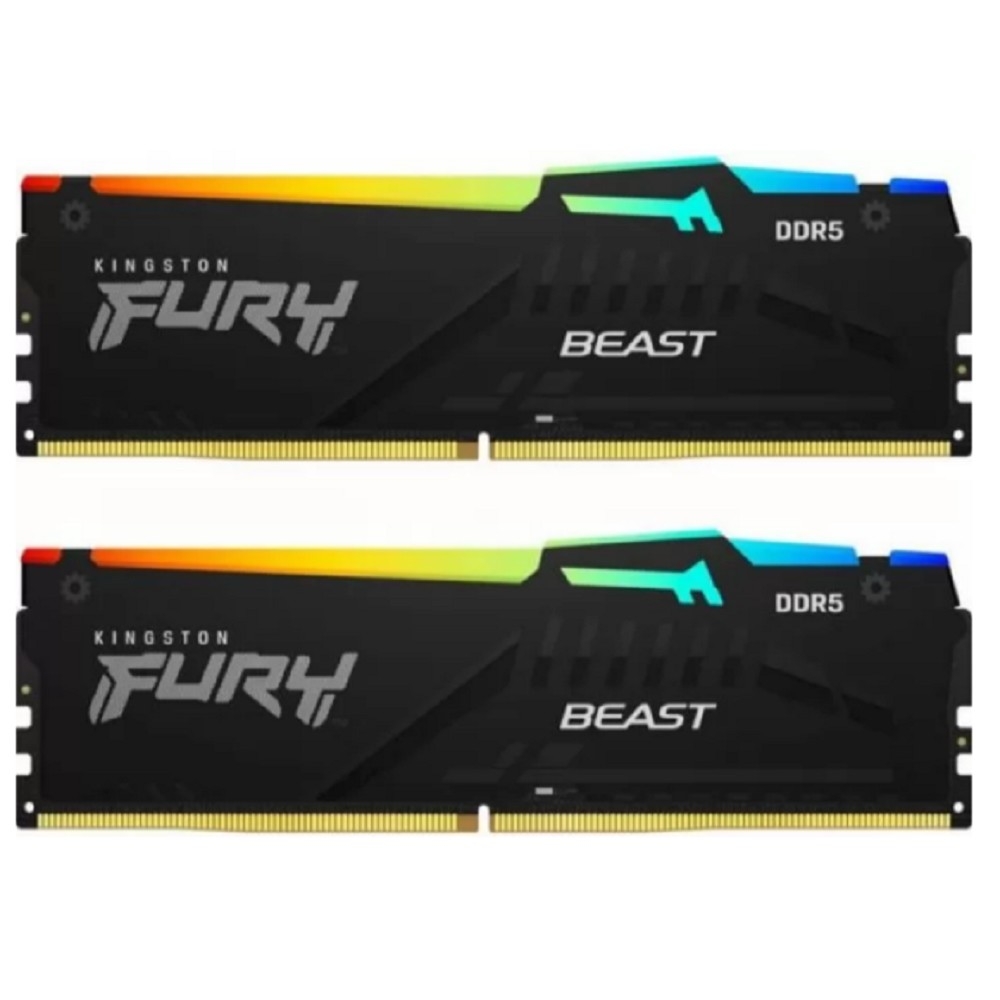 Память DDR5 2x8Gb 6000MHz Kingston KF560C36BBEAK2-16 Fury Beast RGB RTL Gaming PC5-48000 CL36 DIMM 288-pin 1.35В single rank с радиатором Ret