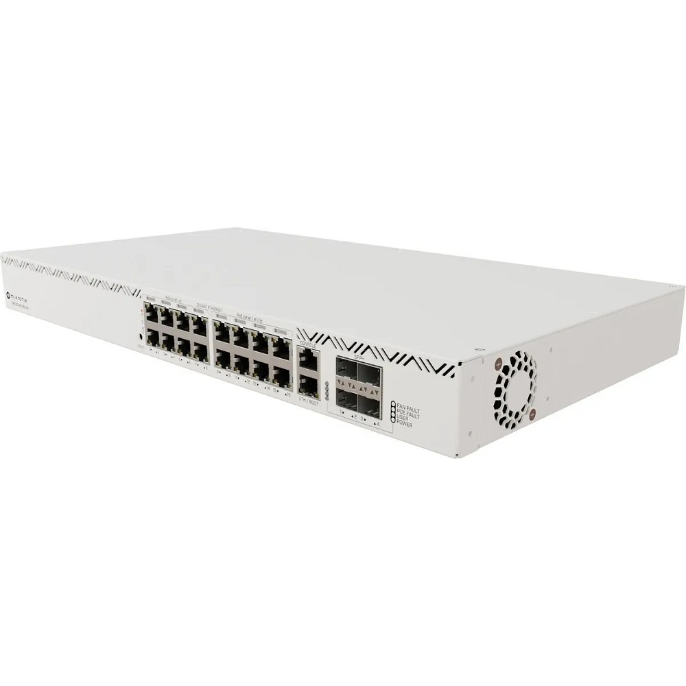 Коммутатор MikroTik CRS320-8P-8B-4S+RM, 17×1GbE PoE, 4×10G SFP+, 1U