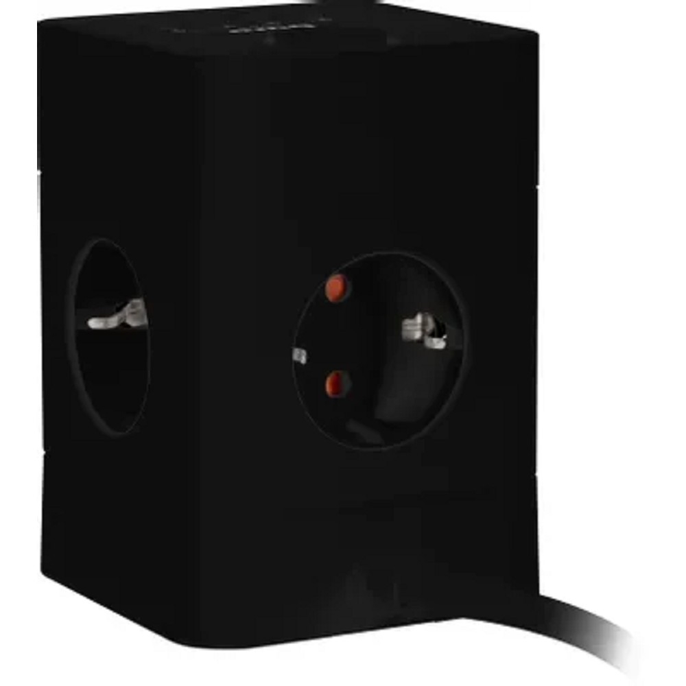 BURO BU-PTE4.1UC-Plus-B 1.5м (4 розетки) черный (коробка) {2090213}