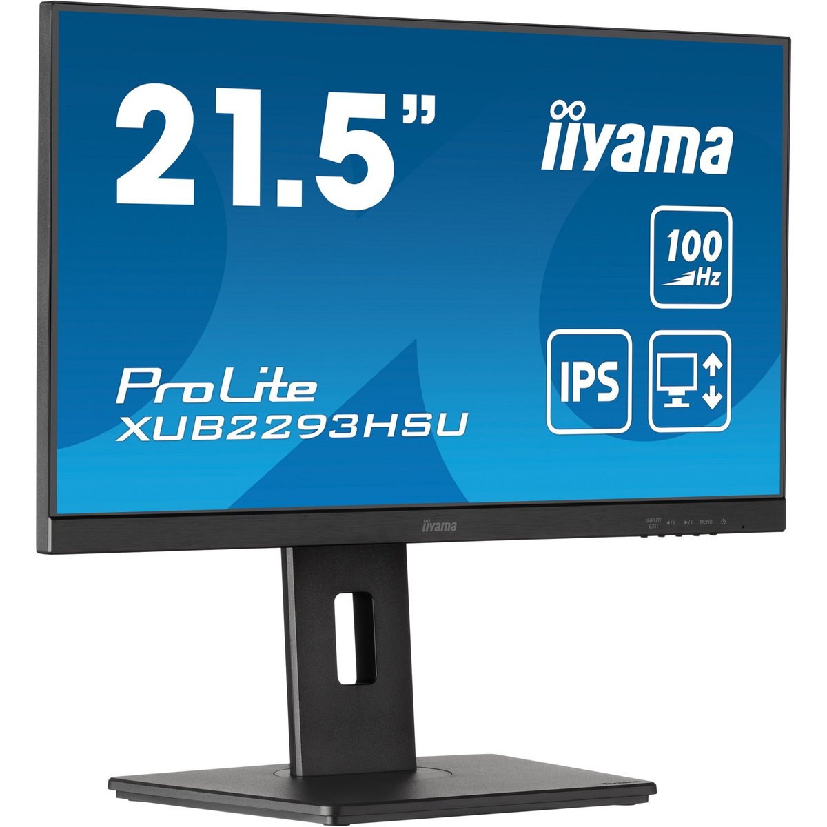 LCD IIYAMA 21.5" XUB2293HSU-B7 {IPS 1920x1080 100Hz 1ms 300cd 8bit(6bit+FRC) HDMI1.4 DisplayPort1.2 2xUSB2.0 2x2W HAS Pivot VESA}