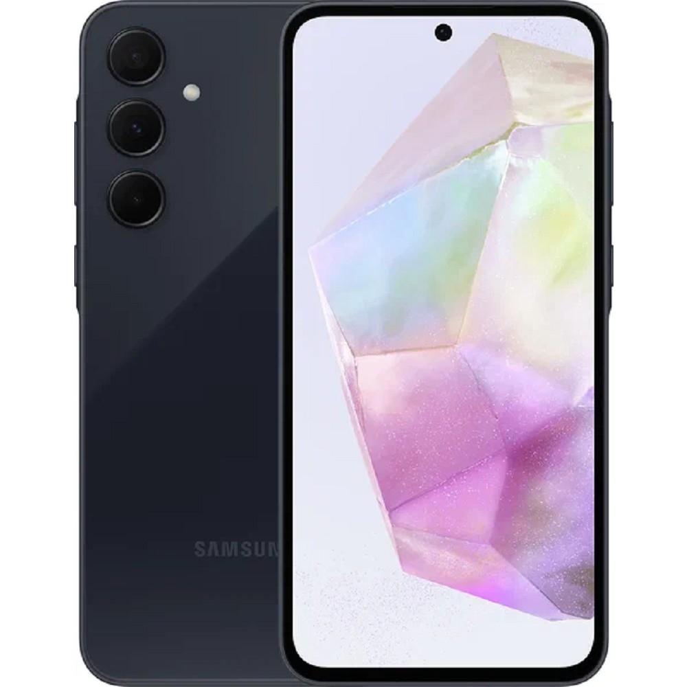 Смартфон Samsung SM-A356E Galaxy A35 5G 256Gb 8Gb темно-синий моноблок 3G 4G 2Sim 6.6" 1080x2340 Android 14 50Mpix 802.11 a/b/g/n/ac/ax NFC GPS GSM900/1800 GSM1900 Protect microSD max1024Gb