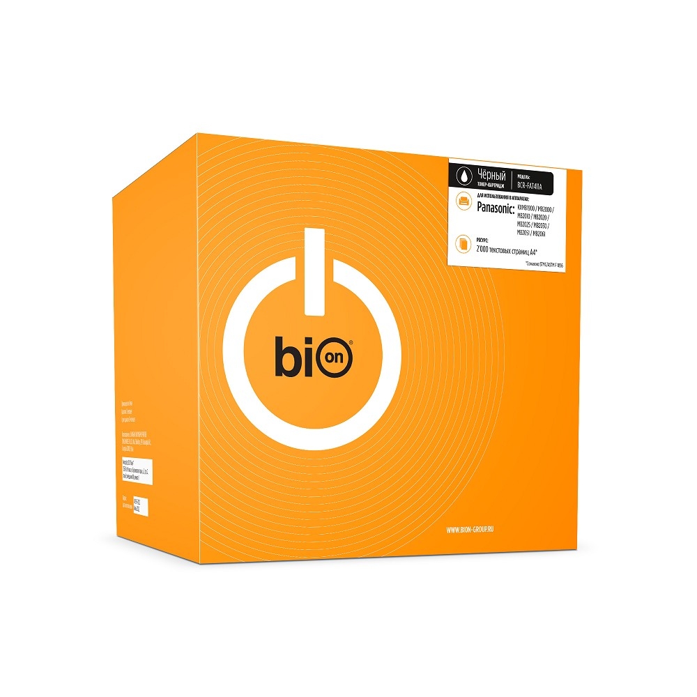 Bion BCR-FAT411A  Картридж для Panasonic {KX-MB2000/KX-MB2020/KX-MB2030/KX-MB1900/KX-MB2051/KX-MB2061 }(2000  стр.), Черный, с чипом