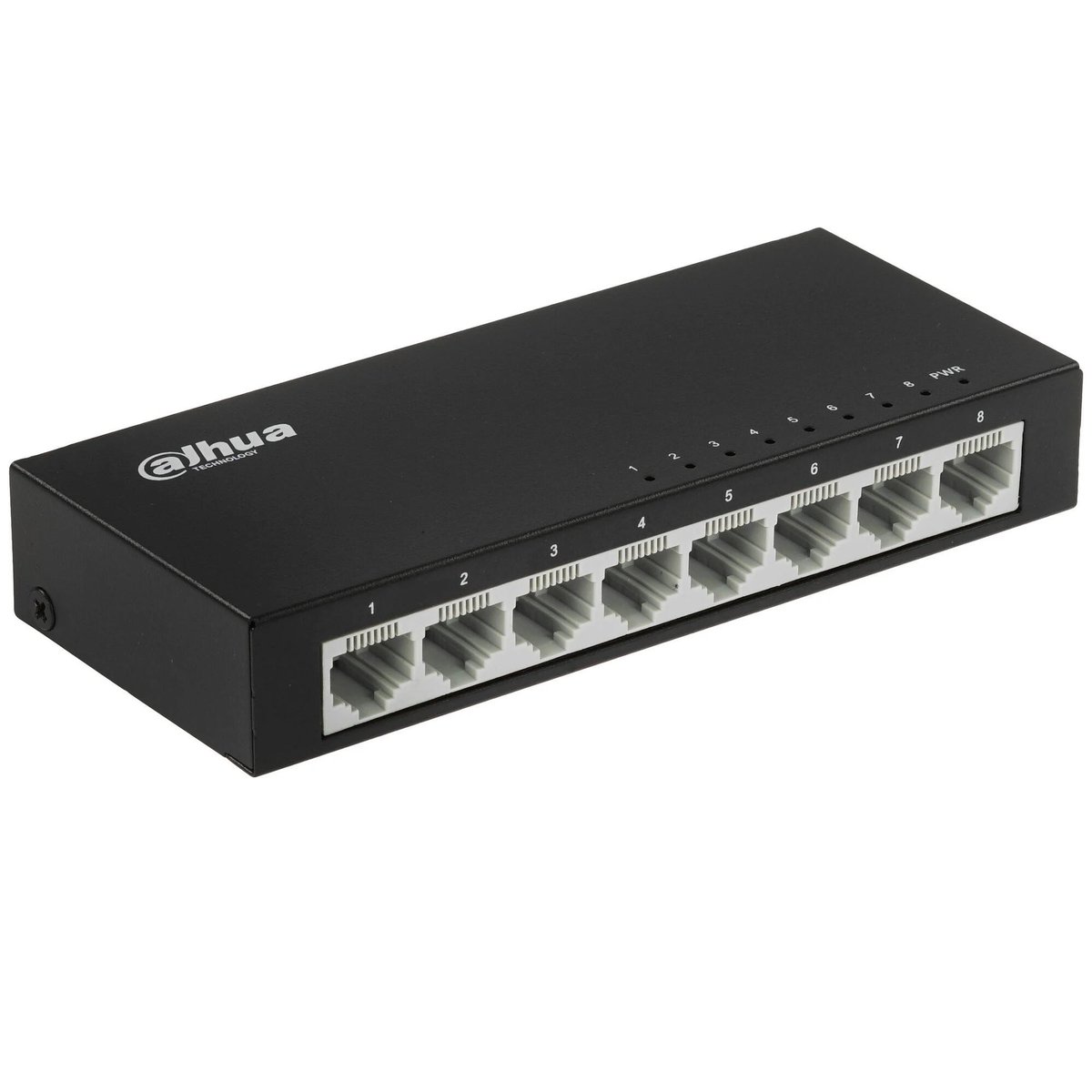 Коммутатор 8-портовый Dahua DH-PFS3008-8ET, 8-port 10/100M RJ45 Non-PoE Switch, Metal case, PoE
