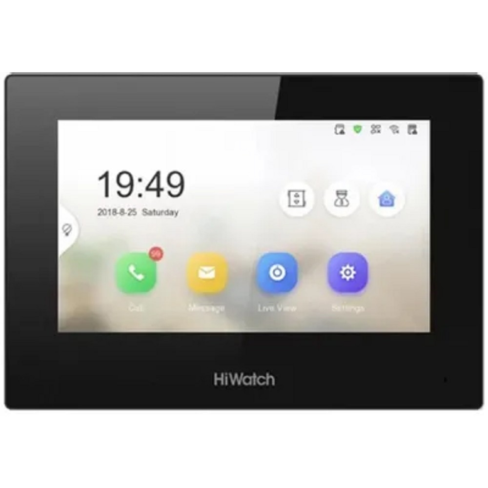 7 гибридный IP видеодомофон с Wi-Fi, Сенсорный 7" цветной TFT LCD экран с разрешением 1024600; встроенные микрофон и динамик; слот для SD карты до 128Гб; тревожные входы/выходы 8/2; 1 RJ-45 10M/100M Ethernet; Wi-Fi; DC12В/PoE; 10Вт;-10 C...+55C;