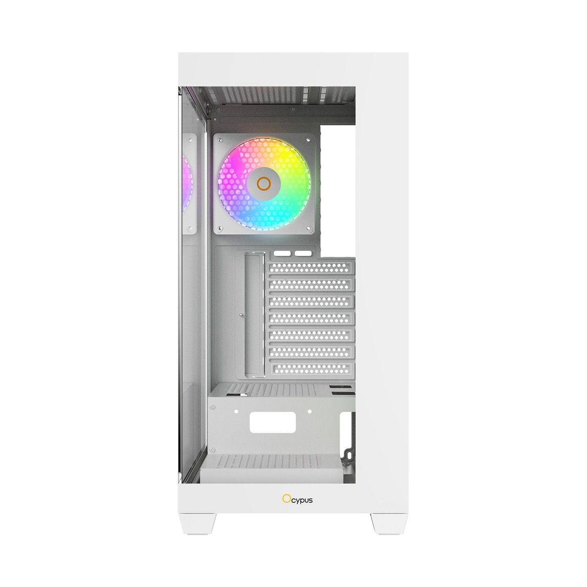 Case Ocypus Gamma C72 WH ARGB  ATX / win / white / 4 ARGB fans / no PSU / Tempered Glass