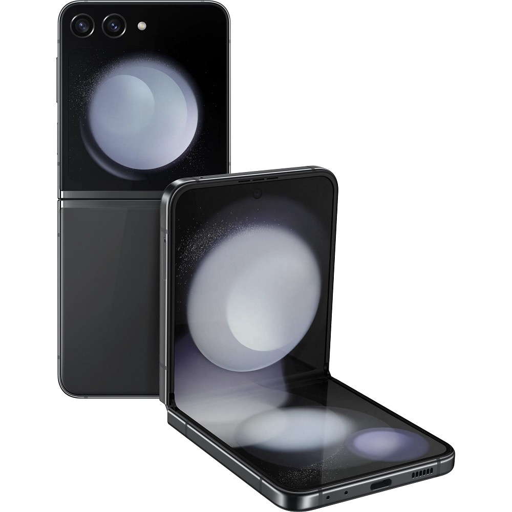 Смартфон Samsung SM-F731B Galaxy Z Flip 5 512Gb 8Gb графит раскладной 3G 4G 1Sim 6.7" 1080x2640 Android 13 12Mpix 802.11 a/b/g/n/ac/ax NFC GPS GSM900/1800 GSM1900 Protect