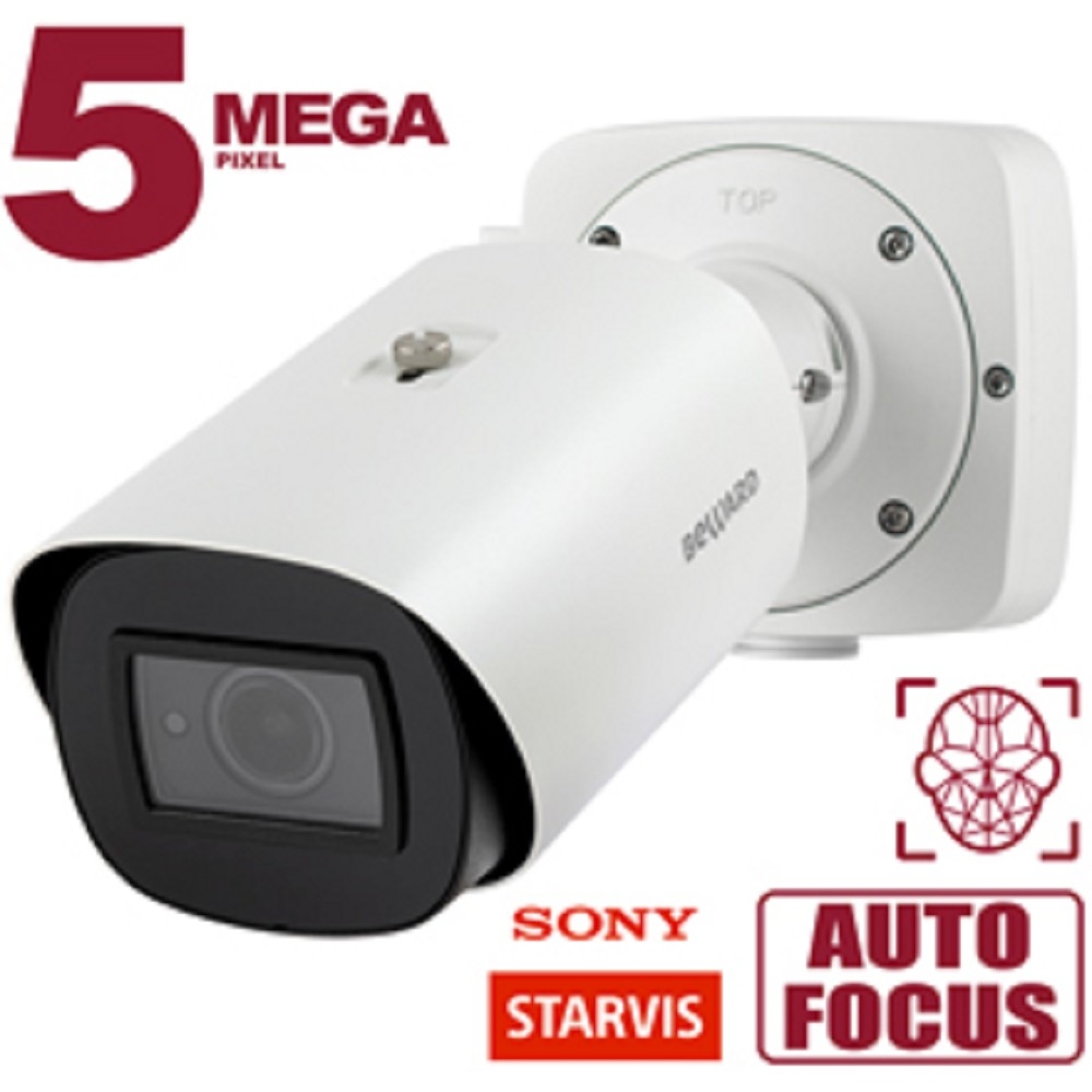 5 Мп, 1/2.8'' КМОП Sony Starvis, 0.006 лк (день)/0.003лк (ночь), 2xWDR до 120 дБ, 3 потока Н.265/Н.264 HP/MJPEG, до 60к/с, 2592x1944, моторизованный объектив 2.7-13.5 мм, F1.4, 12В/PoE, microSDXC (до 256 ГБ), электромеханический ИК-фильтр, ИК-подсветка (до 65 м), IP67, от -40 до +60°С, монтажная коробка, встроенная видеоаналитика, SIP, детекция лиц