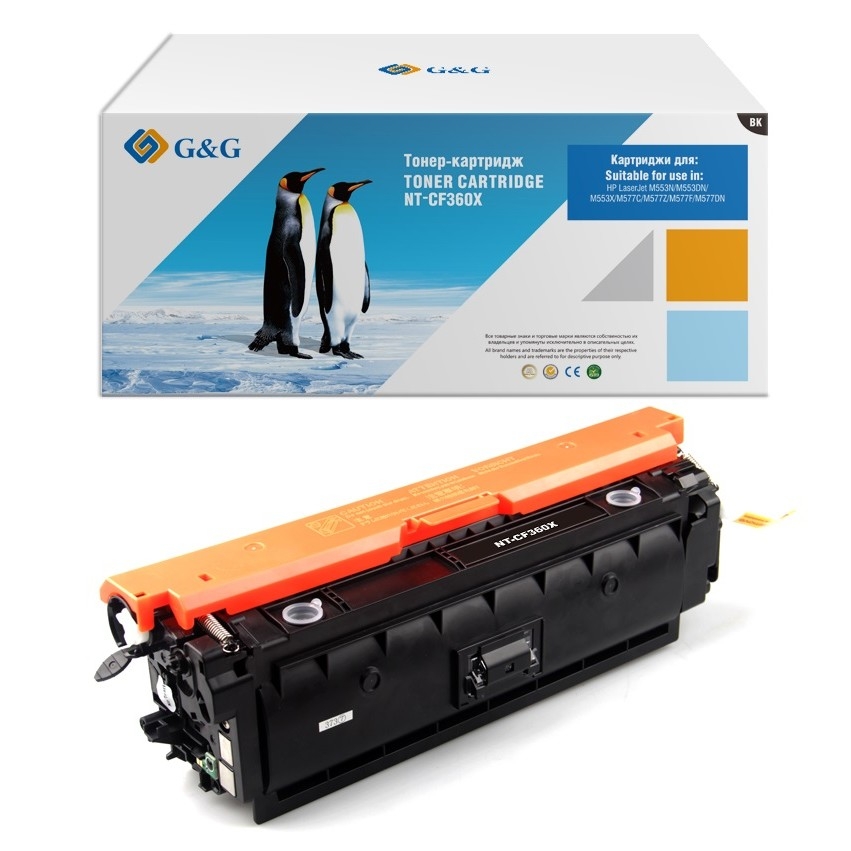 Картридж лазерный G&G NT-CF360X черный (12500стр.) для HP CLJ M553N/M553DN/M553X/M577C/M577Z/M577F/M577DN
