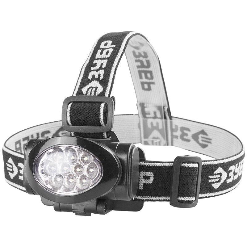 Фонарь ЗУБР "МАСТЕР" налобный светодиодный, 10Ultra LED, матричный рефлектор, 3 режима, 3ААА [56438]