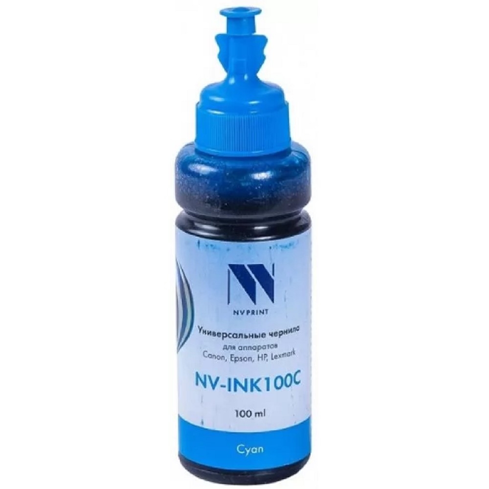 Чернила NV PRINT универсальные на водной основе NV-INK100CC для аппаратов Canon (100 ml) Cyan совместимые