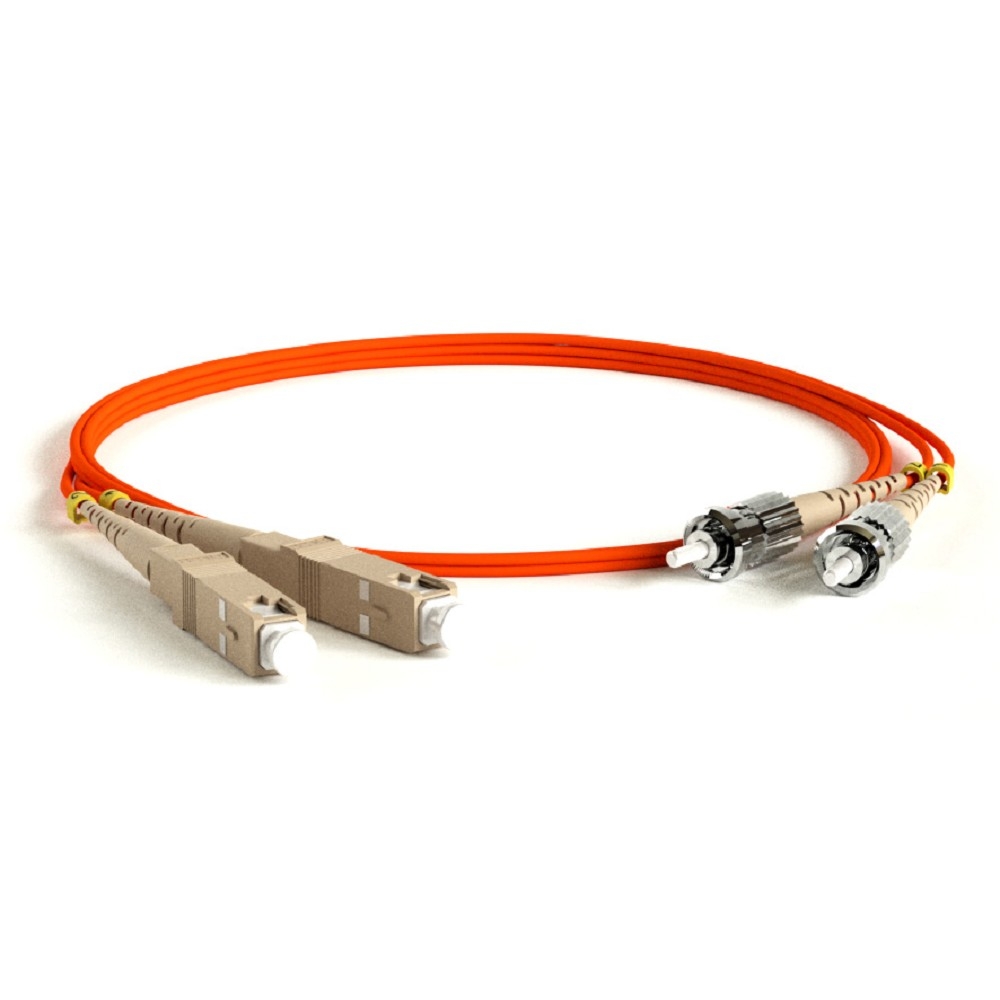 Hyperline FC-D2-50-SC/PR-ST/PR-H-5M-LSZH-OR Патч-корд волоконно-оптический (шнур) MM 50/125, ST-SC, 2.0 мм, duplex, LSZH, 5 м  