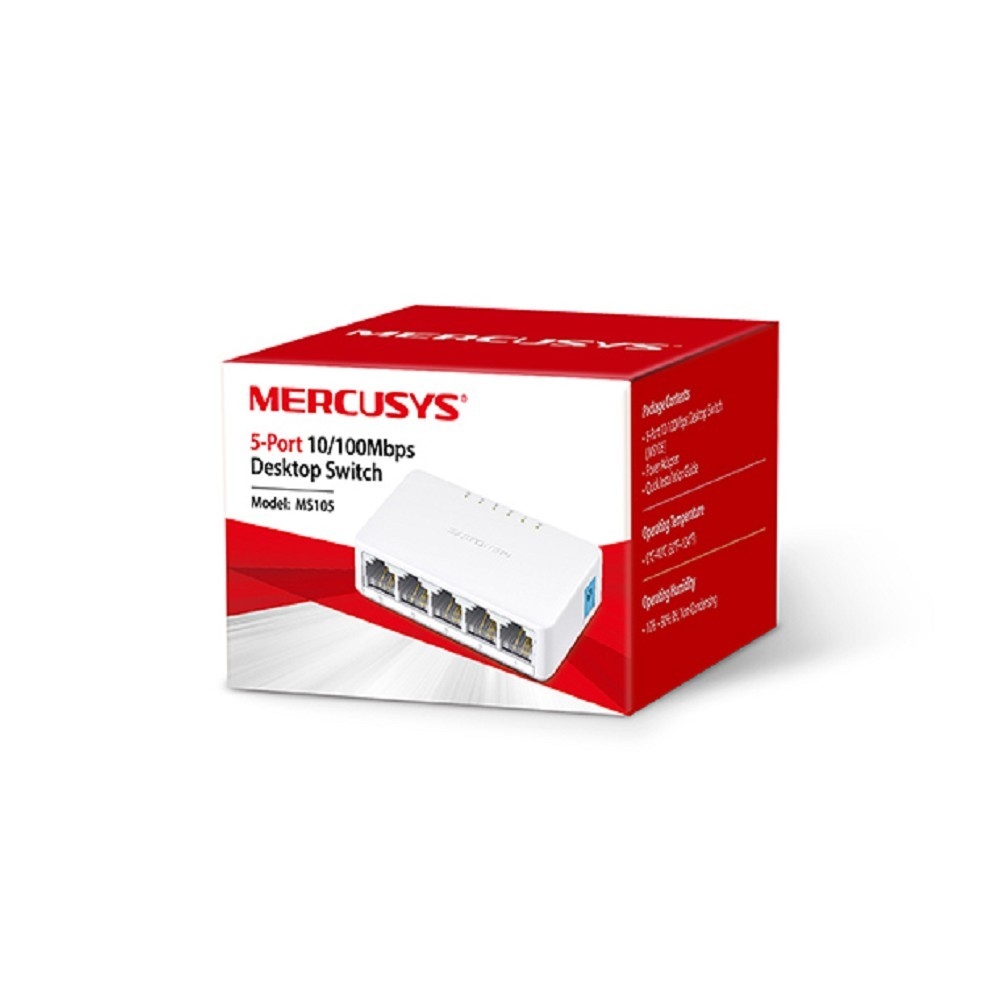 Mercusys MS105 Настольный коммутатор с 5 портами 10/100 Мбит/с
