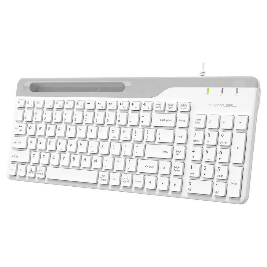 Клавиатура A4Tech Fstyler FK25 белый/серый USB slim [1530217]