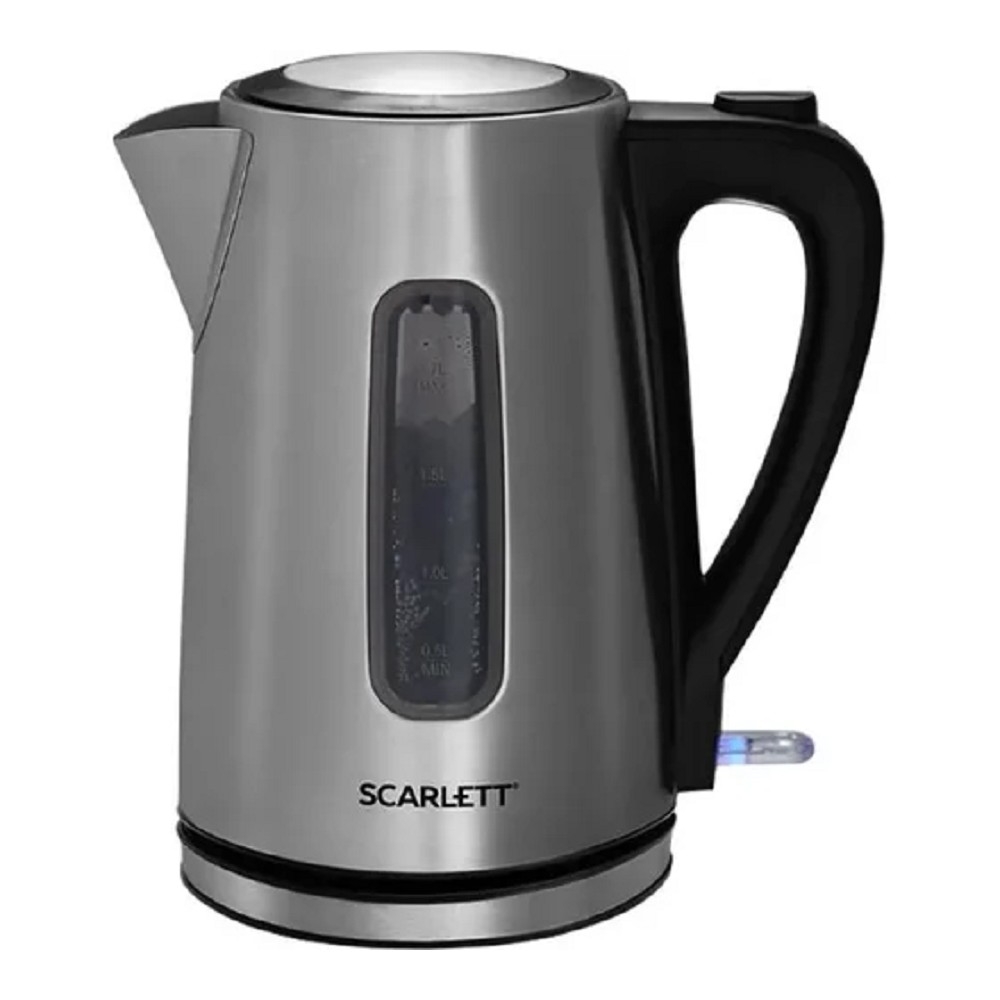 Чайник электрический Scarlett SC-EK21S13 1.7л. 2200Вт серебристый/черный корпус: металл/пластик