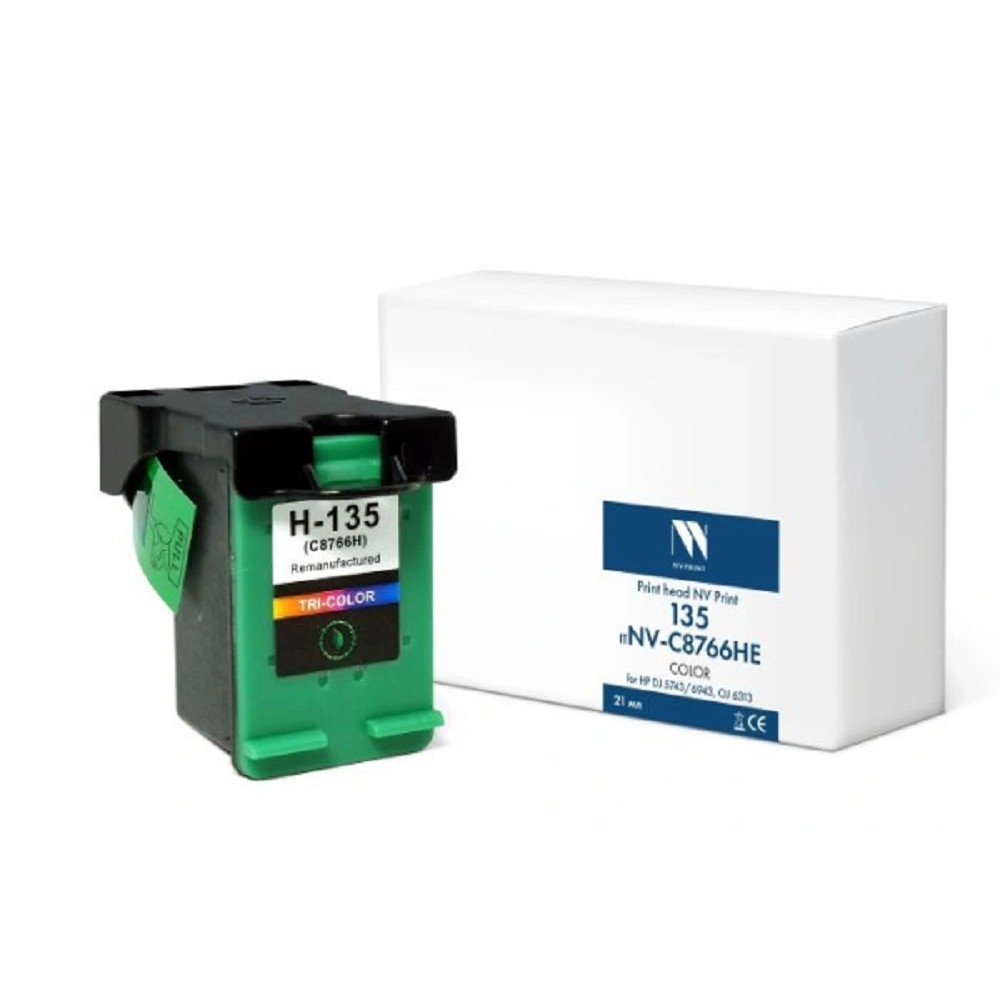 Картридж струйный NVPrint 135 (NV-C8766HE) Color для HP DJ 5743/6943, OJ 6313 (21мл) совместимый