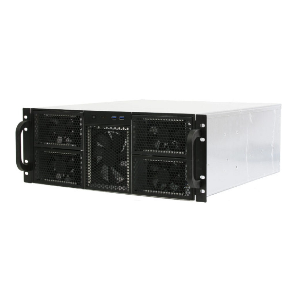 Компьютерный корпус Procase RE411-D0H17-E-55 Компьютерный корпус 4U server case,0x5.25+17HDD,черный,без блока питания,глубина 550мм,MB EATX 12"x13"