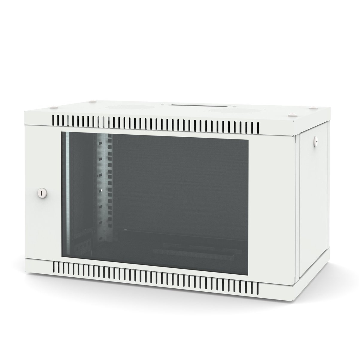 Шкаф настенный 19", 6U Filum FL-WB-0663GM-GY Wall Box (ШхГхВ) 600x350x356 мм, дверь стеклянная, цвет серый RAL7035