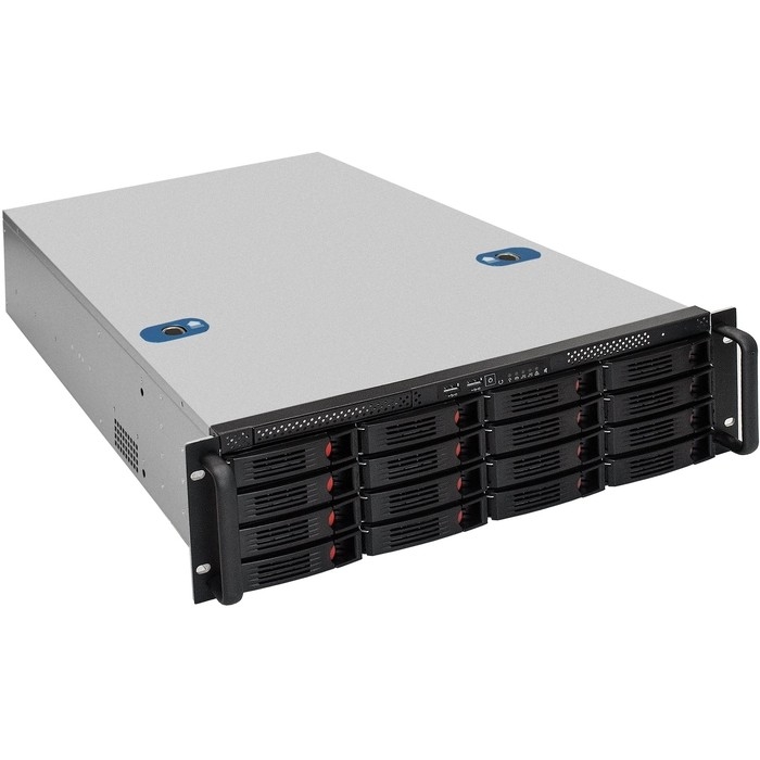 Exegate EX296241RUS Серверная платформа ExeGate Pro 3U660-HS16 <RM 19", высота 3U, глубина 660, Redundant БП Chicony 2x550W, 16xHotSwap, USB>