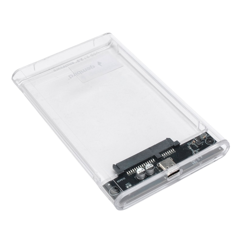 Внешний корпус USB 3.0 для 2.5" HDD/SSD Gembird EE2-U3S-7, порт Type-С, SATA III, пластик,  прозрачный,  коробка