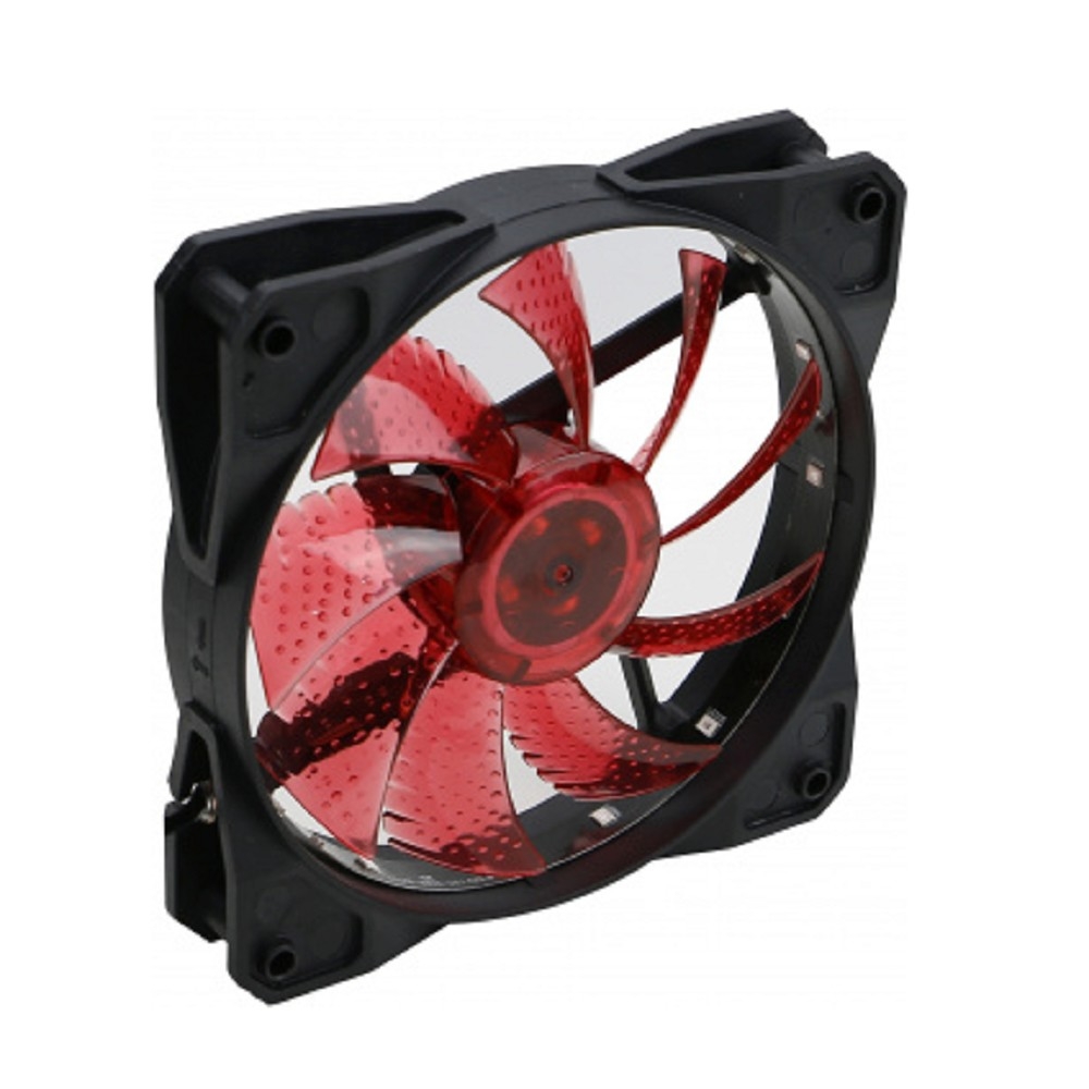 Вентилятор Digma DFAN-LED-RED RGB 120мм черный 3-pin 4-pin (Molex)Ret