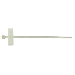 Gembird MPT-210x2.5 Стяжки пластиковые 210 мм х 2.5 мм с площадками для маркировки (100 шт.)(MPT-210x2.5)