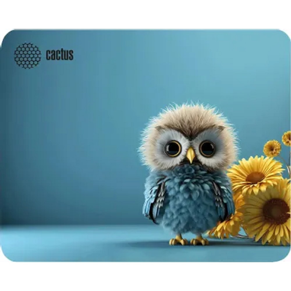 Коврик для мыши Cactus Owl blue рисунок 220x180x2мм (CS-MP-P07XS)