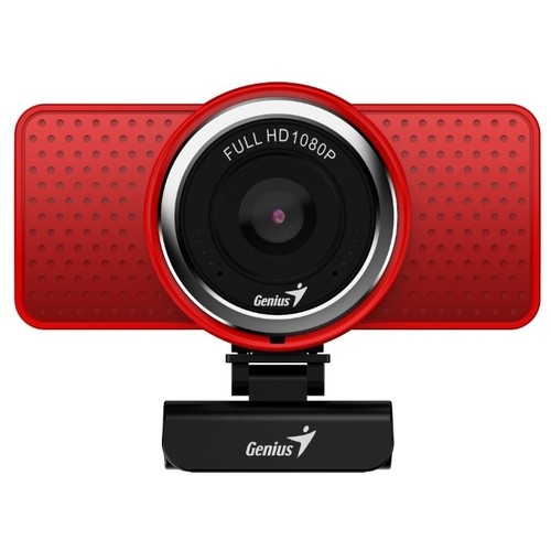 Web-камера Genius ECam 8000 Red {1080p Full HD, вращается на 360°, универсальное крепление, микрофон, USB}  [32200001407]