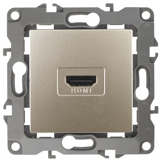 Эра Б0027484 12-3114-04 Розетка HDMI, Эра12, шампань