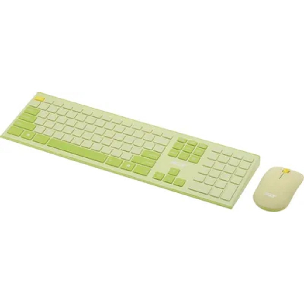 Acer OCC205 [ZL.ACCEE.00E] Комплект (клавиатура+мышь) клав:зеленый/желтый мышь:зеленый/желтый USB беспроводная slim
