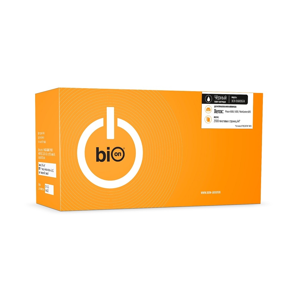 Bion BCR-106R01634 Картридж для Xerox {Phaser 6000/6010, WorkCentre 6015}(1250 стр.),Черный, с чипом