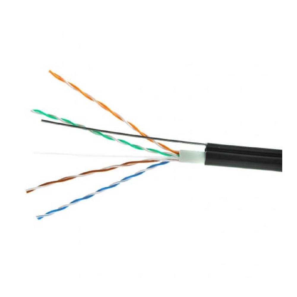 Cablexpert [UPC-5051E-SO-OUTR] Кабель UTP5e, 4 пары, 0.51 мм, медь, однож., 305 м, outdoor с тросом, Fluke Test, черный