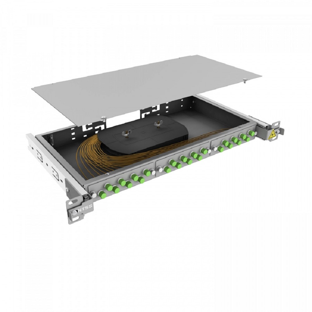NTSS Кросс 19" NTSS PREMIUM выдвижной, предсобранный 1U, 16 портов FC/APC, 9/125 мкм, (сплайс, пигтейлы, кдзс, планки, адаптеры) NTSS-RsFOB-PM-1U-16-FC/A-9-SP1.5G2A
