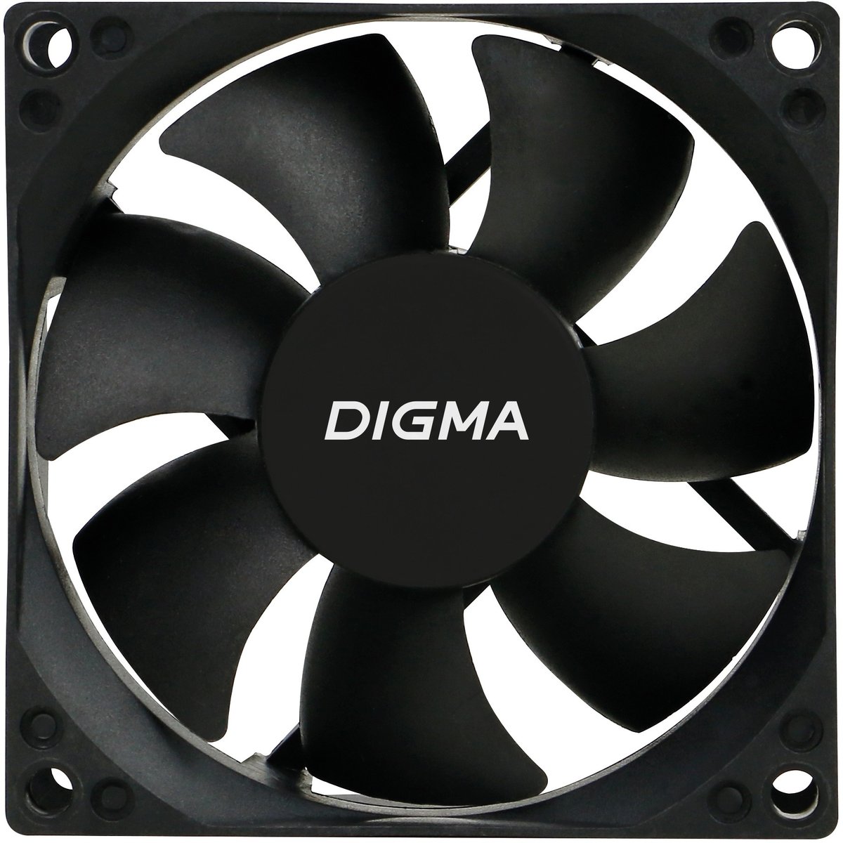 Вентилятор Digma DFan-80 80мм черный 3-pin 4-pin (Molex)  Ret