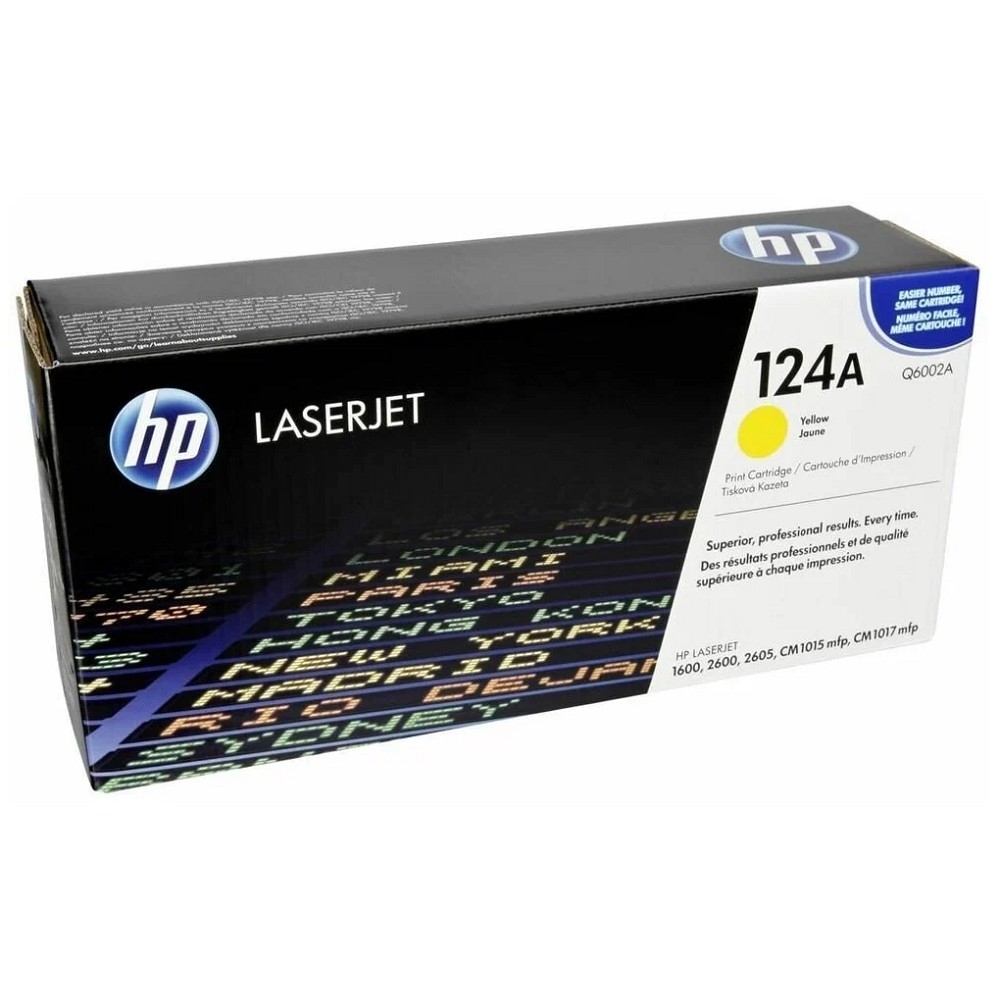 Картридж лазерный HP 124A Q6002A желтый (2000стр.) для HP 1600/2600n/2605/2605dn/2605dtn/CM1015/1017 без чипа