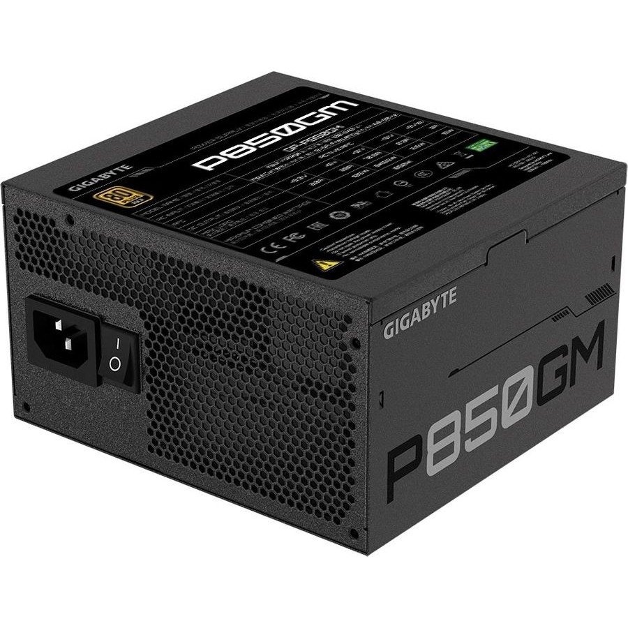 Блок питания Gigabyte ATX 850W GP-P850GM 80+ gold (24+4+4pin) APFC 120mm fan 8xSATA Cab Manag RTL