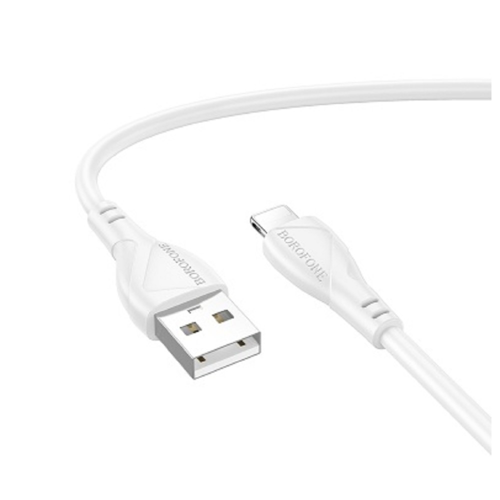 BOROFONE BX121/ USB кабель Lightning/ 1m/ 2.4A/ белый