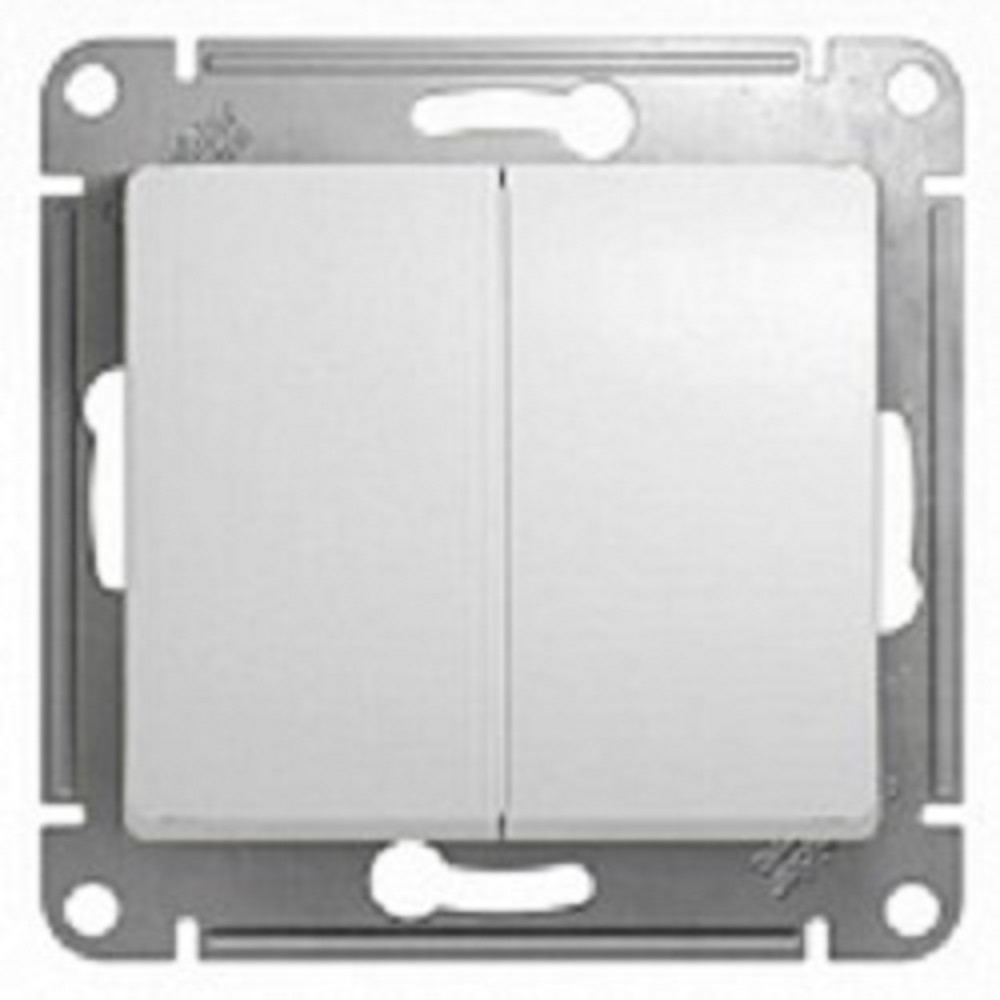 Systeme electric GSL000151 GLOSSA 2-клавишный ВЫКЛЮЧАТЕЛЬ, сх.5, 10АХ, механизм, БЕЛЫЙ                         