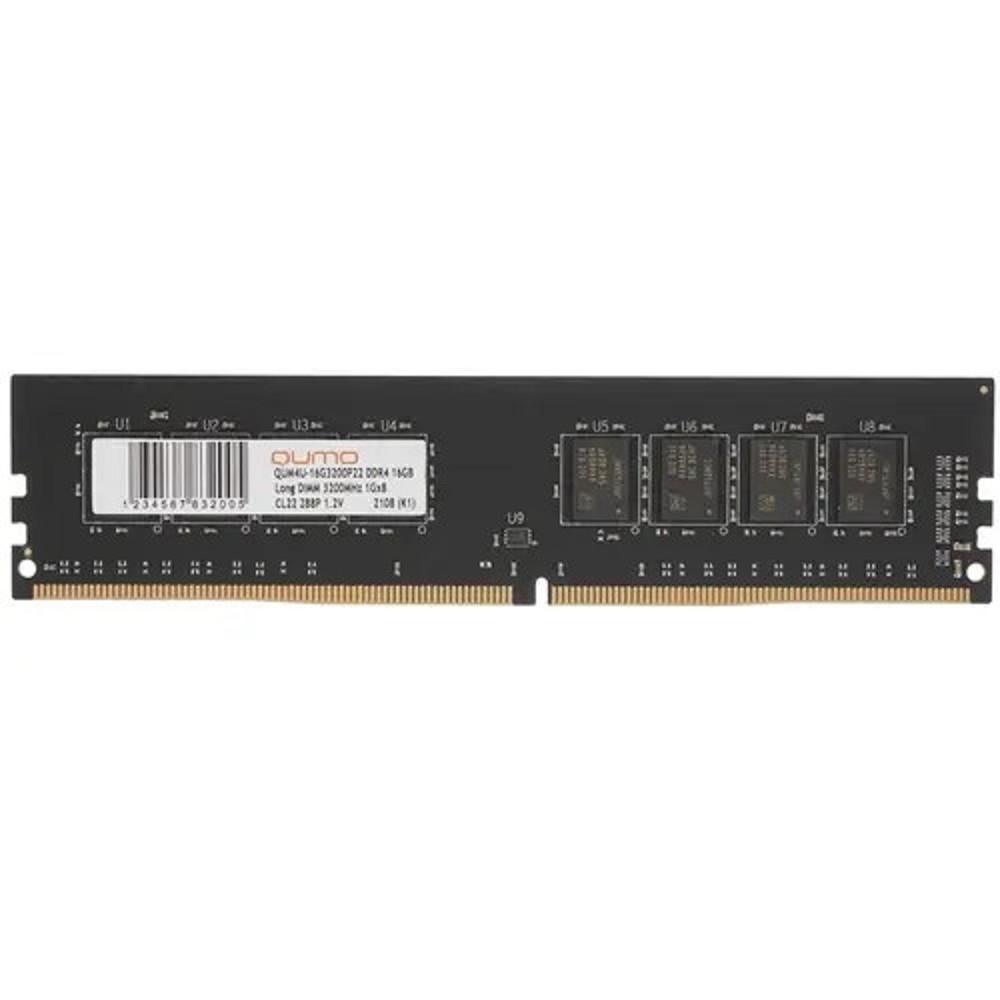 Оперативная память Qumo, DDR4, 16GB (1x16GB), 3200MHz, CL22, DIMM OEM