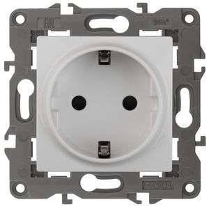 Эра Б0034272 14-2102-01 Розетка 2P+E Schuko со шторками, 16A-250В, IP20, Эра Elegance, белый