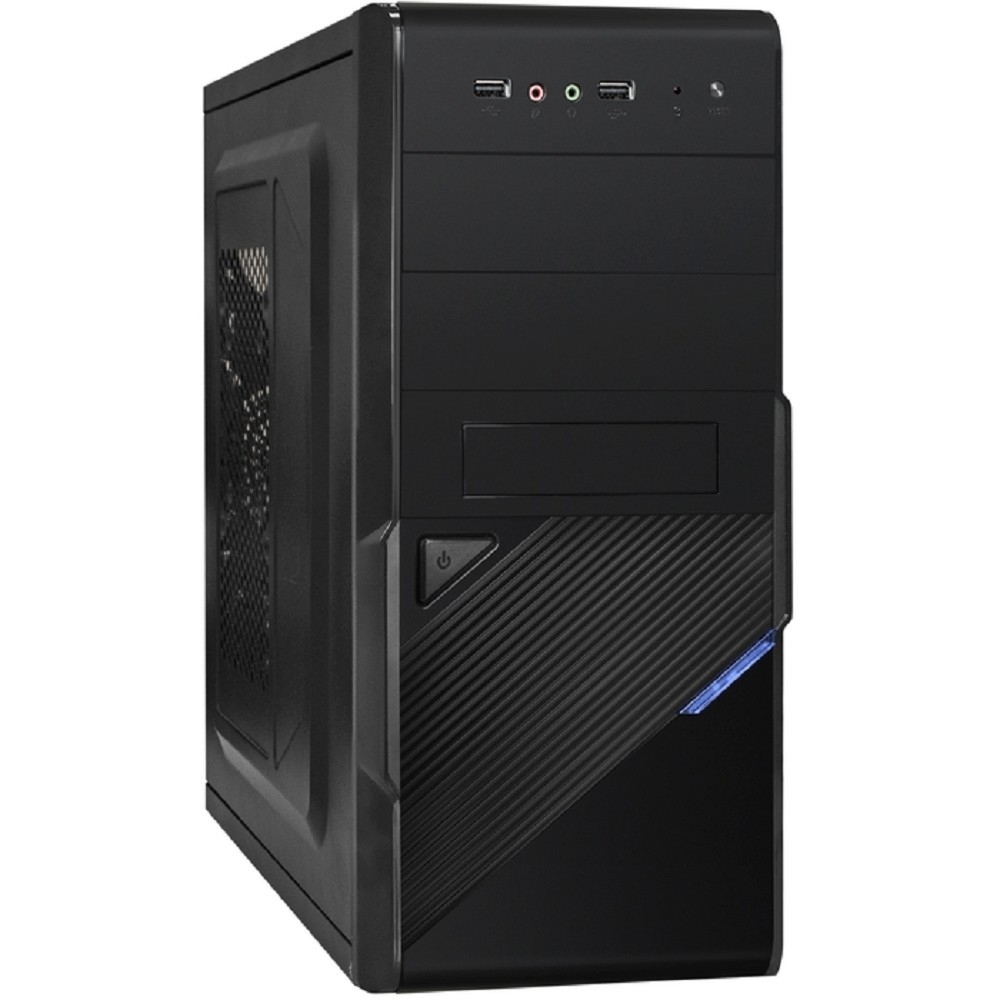 Exegate EX299279RUS Корпус Minitower ExeGate BA-201-UNS500 (mATX, БП UNS500 с вент. 12см, 2*USB, аудио, черный)