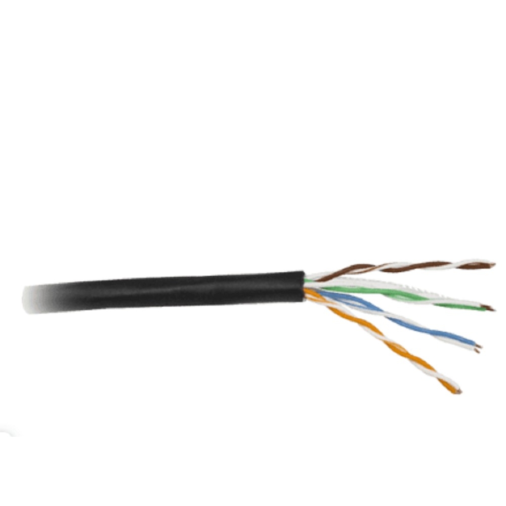 5bites Кабель Express US5525-305BPE витая пара UTP/SOLID/5E/24AWG/COPPER/PVC+PE/BLACK/OUTDOOR/DRUM/305M
