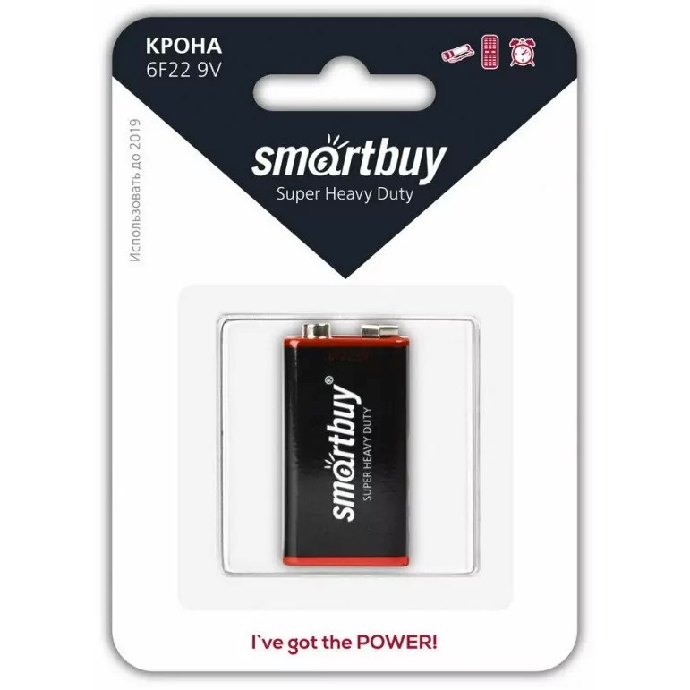 Smartbuy 6F22/1B (12/240) (SBBZ-9V01B) (1шт. в уп-ке)