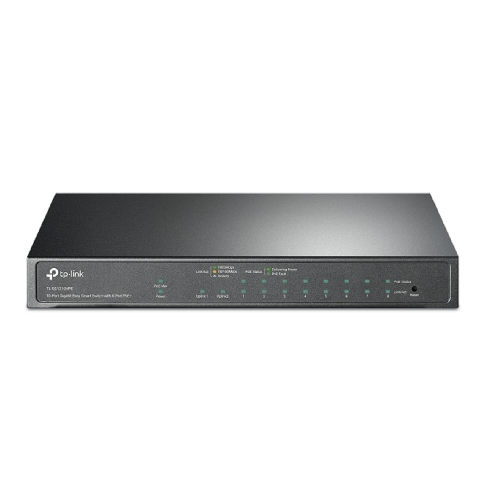 TP-Link TL-SG1210MPE Коммутатор Easy Smart с 9 гигабитными портами RJ45 (8 портов PoE+) и комбинированным портом RJ45/SFP