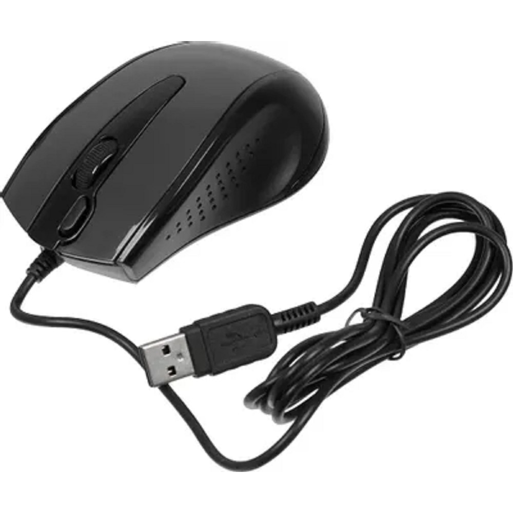 A-4Tech Мышь N-500F V-TRACK (серый глянец/черный) USB, 3+1 кл.-кн.,провод.мышь [641866]