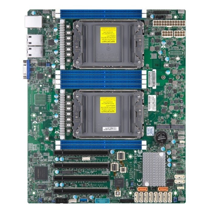 Материнская плата серверная Supermicro X12DPL-I6-B, сокет LGA4189, Intel C621A, DDR4 ECC, 8xDDR4, 4xPCIe 4.0 x16, 2xM.2, SATA, 2xRJ-45, ASPEED AST2600, ATX